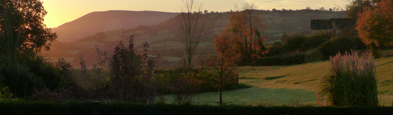 Sunrise view towards Blorenge